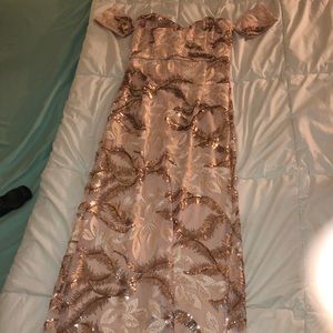 Rose gold long gown